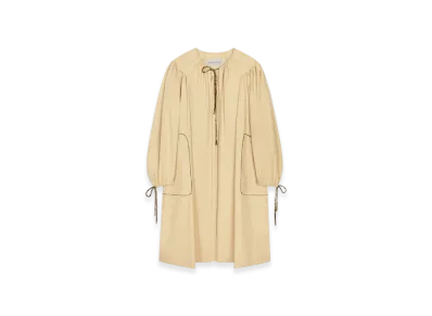 DRIES VAN NOTEN Women's Gathered Coat "Beige"