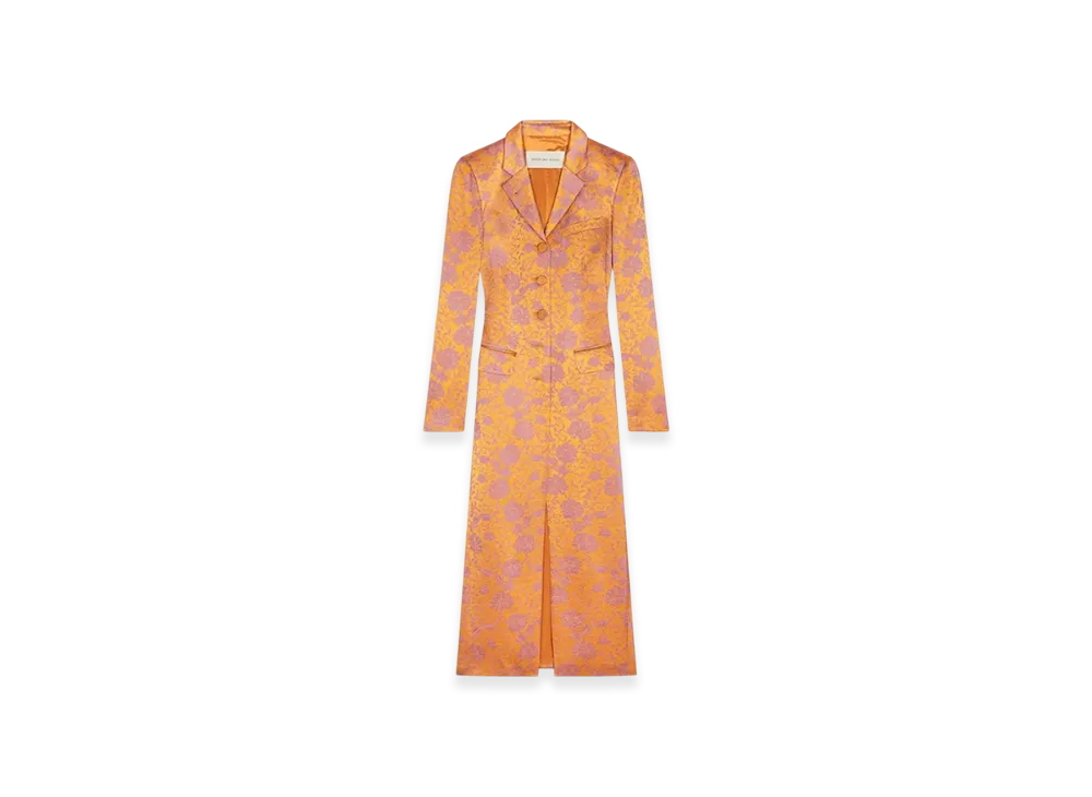 DRIES VAN NOTEN Women's Jacquard Coat "Mandarin"