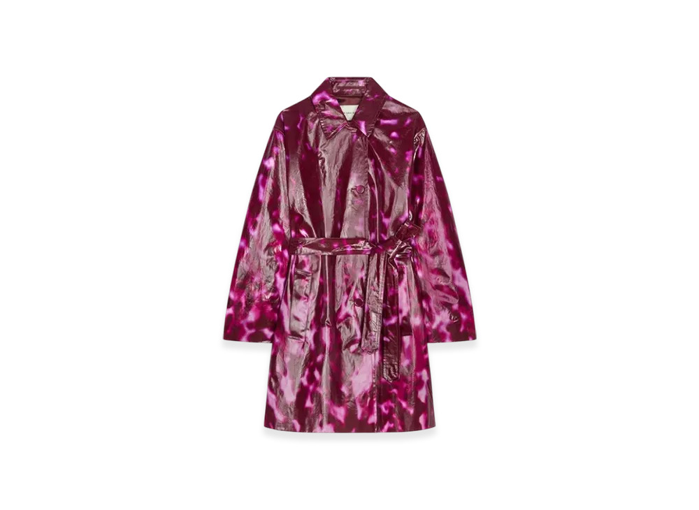 DRIES VAN NOTEN Women's Water Repellent Mac "Fuchsia"