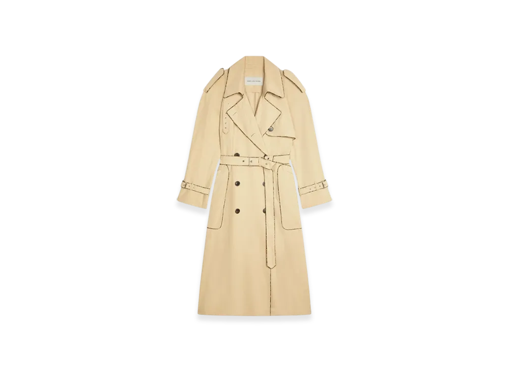 DRIES VAN NOTEN Women's Trench Coat With Piping 