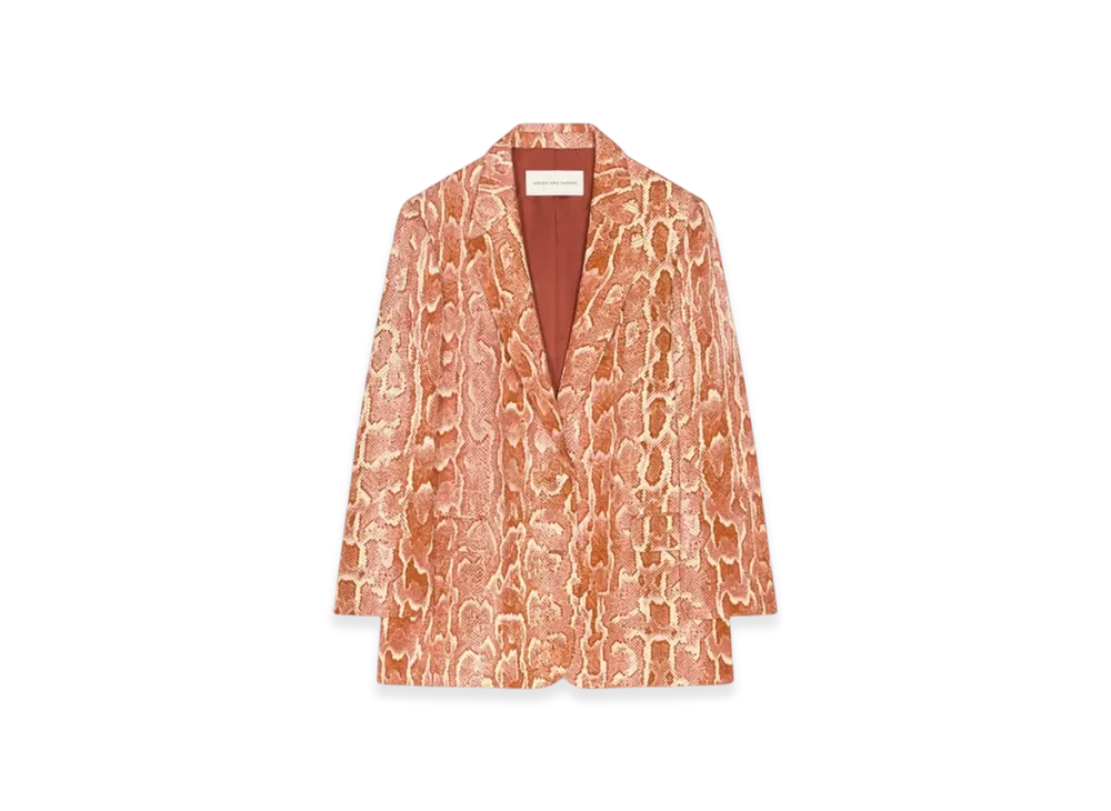 DRIES VAN NOTEN Women's Jacquard Blazer "Brique"