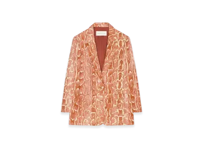 DRIES VAN NOTEN Women's Jacquard Blazer "Brique"