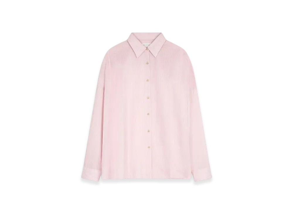 DRIES VAN NOTEN Women's Striped Cocoon Shirt "Pink"