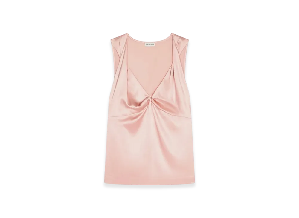 DRIES VAN NOTEN Women's Silk Twisted Top "Pink"