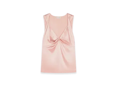 DRIES VAN NOTEN Women's Silk Twisted Top "Pink"
