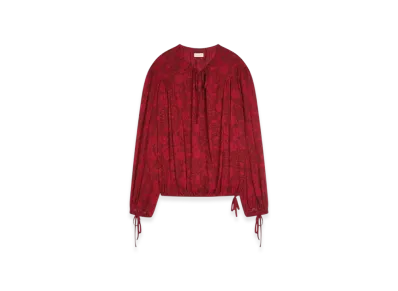 DRIES VAN NOTEN Women's Printed Blouse "Cherry"