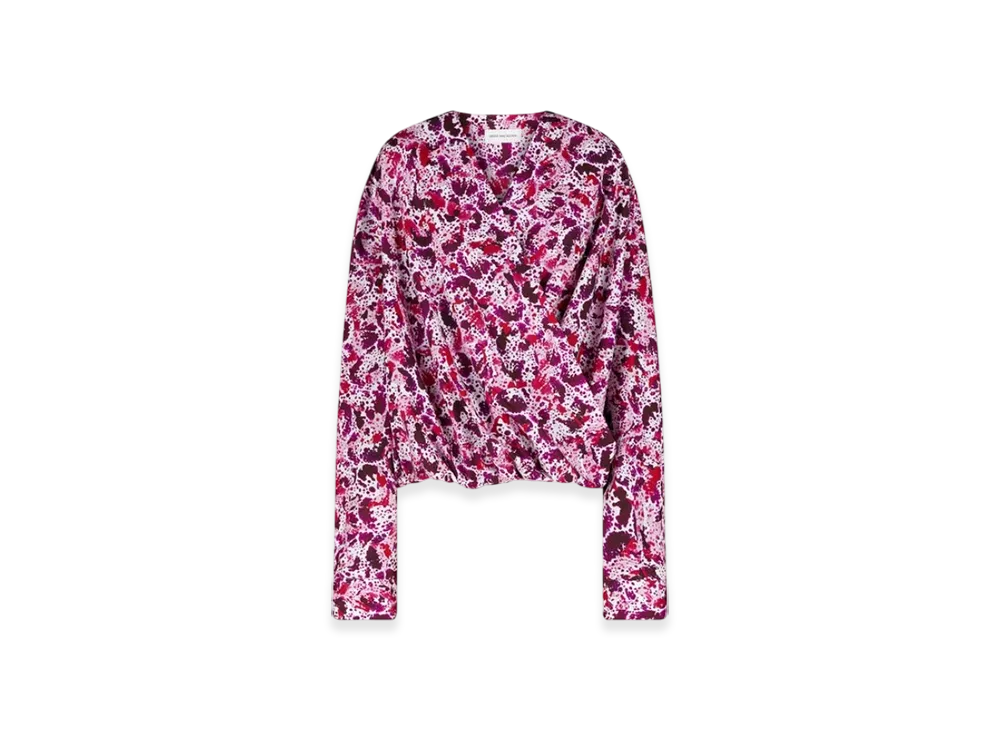 DRIES VAN NOTEN Women's Draped Top "Fuchsia"