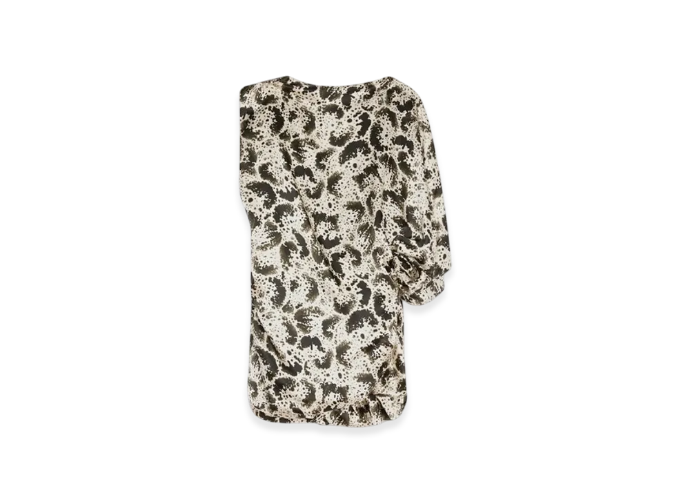 DRIES VAN NOTEN Women's Silk Draped Top "Black"