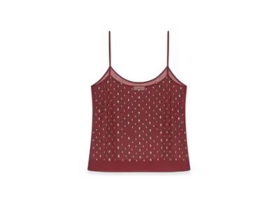 DRIES VAN NOTEN Women's Embellished Tank Top "Bordeaux"