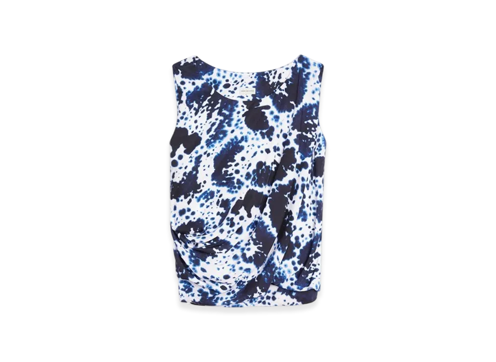DRIES VAN NOTEN Women's Viscose Tank Top "Navy"