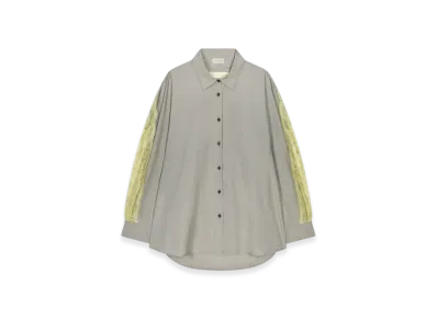 DRIES VAN NOTEN Women's Lace Cocoon Shirt "Cement"