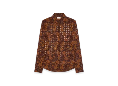 DRIES VAN NOTEN Women's Embellished Shirt "Dark Brown"