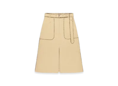 DRIES VAN NOTEN Women's Belted Skirt "Beige"