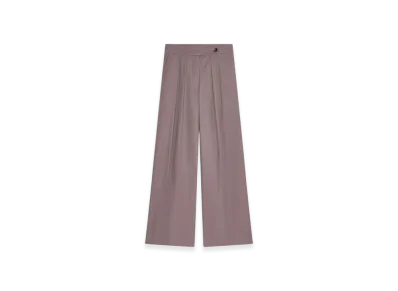 DRIES VAN NOTEN Women's Wide Pleated Pants "Taupe"