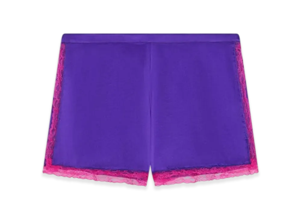 DRIES VAN NOTEN Women's Silk Mini Shorts "Purple"