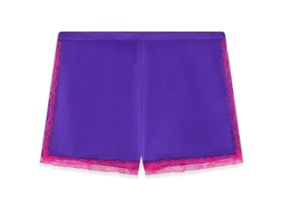 DRIES VAN NOTEN Women's Silk Mini Shorts "Purple"