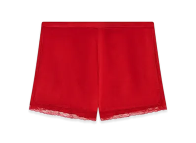 DRIES VAN NOTEN Women's Silk Mini Shorts "Red"
