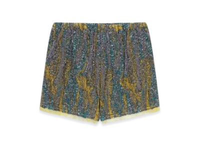 DRIES VAN NOTEN Women's Jacquard Mini Shorts "Yellow"