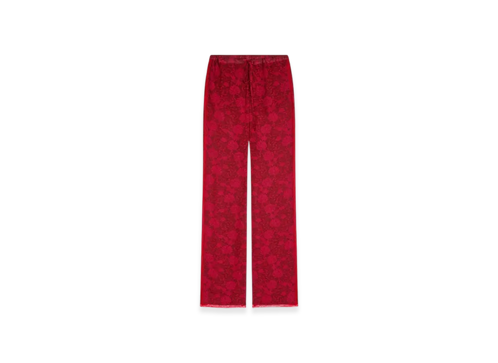 DRIES VAN NOTEN Women's Printed Viscose Pants "Cherry"