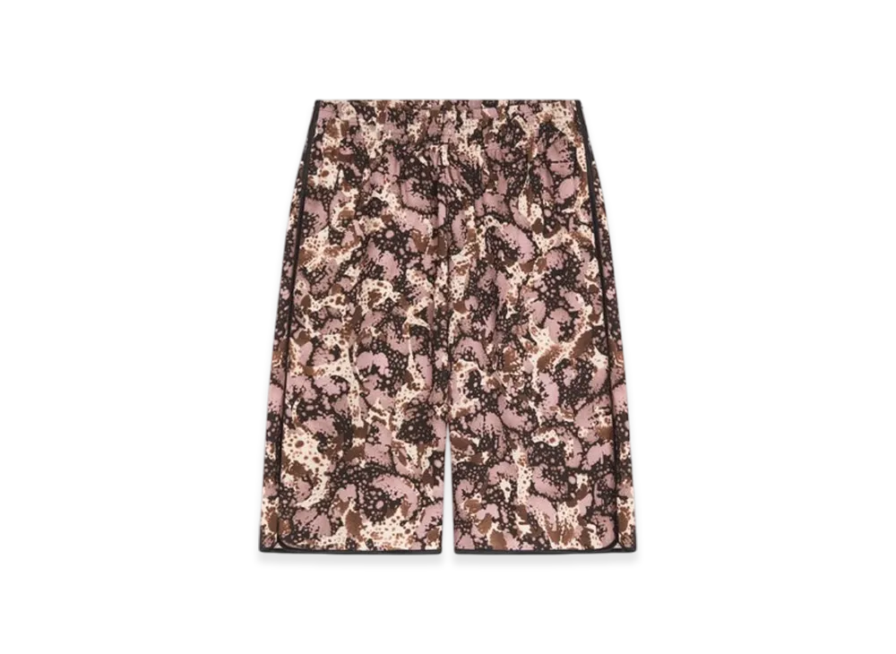 DRIES VAN NOTEN Women's Wide Printed Shorts "Dark Brown"