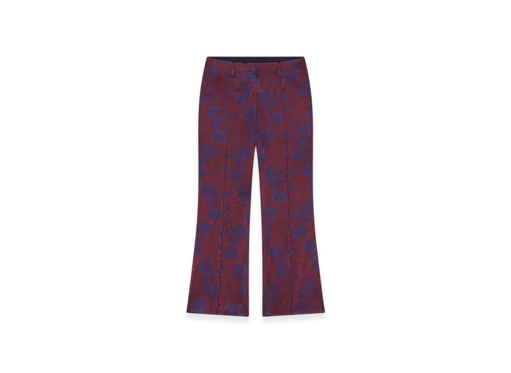 DRIES VAN NOTEN Women's Jacquard Pants "Burgundy"