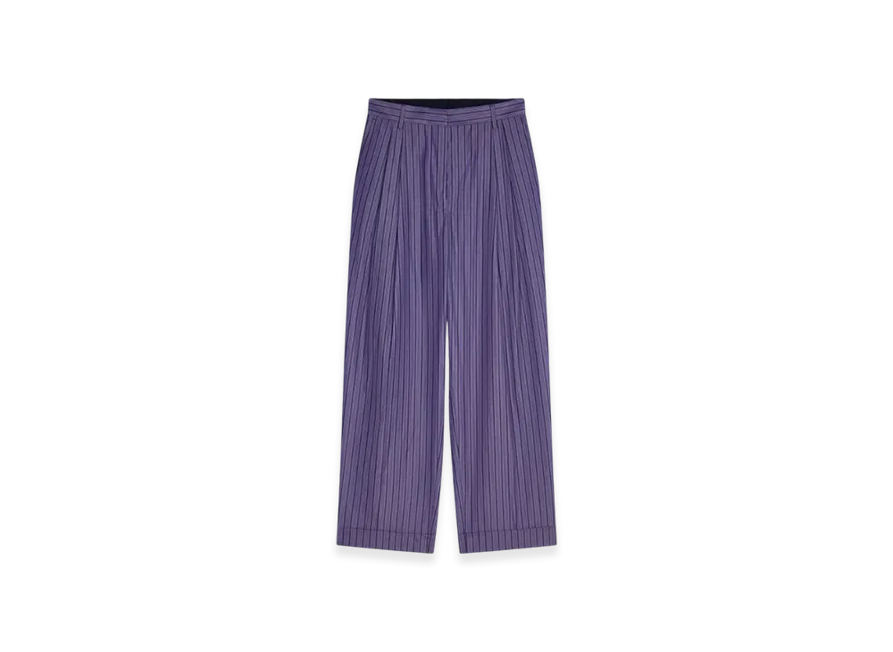 DRIES VAN NOTEN Women's Pleated Pants "Steel"