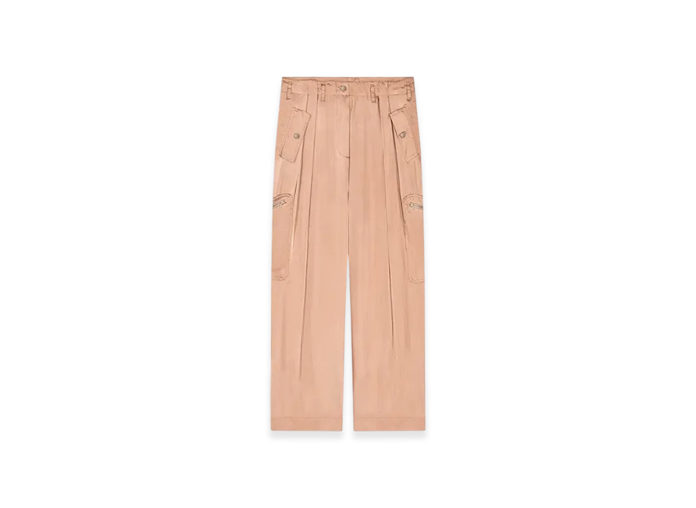 DRIES VAN NOTEN Women's Viscose Workwear Pants "Smoke"