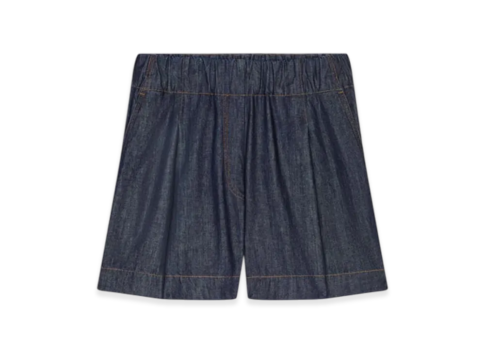 DRIES VAN NOTEN Women's Wide Denim Shorts "Indigo"