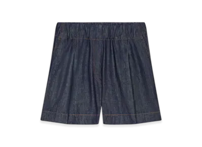DRIES VAN NOTEN Women's Wide Denim Shorts "Indigo"