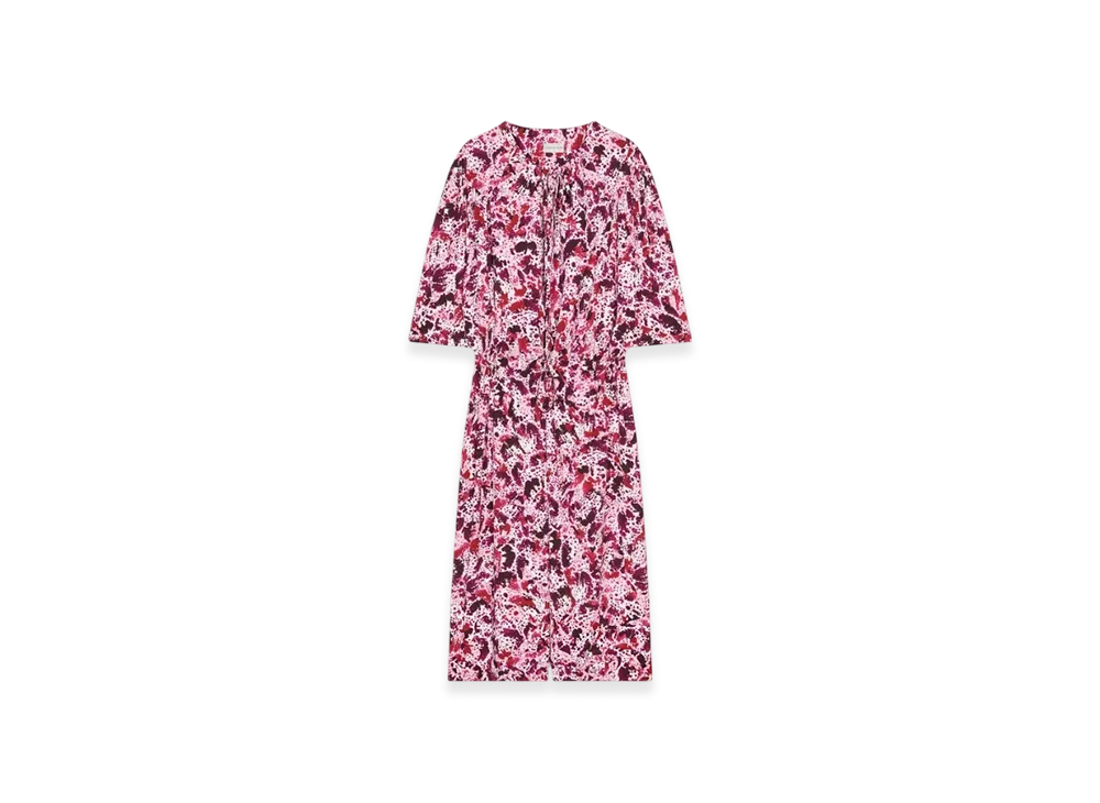 DRIES VAN NOTEN Women's Printed Dress "Fuchsia"