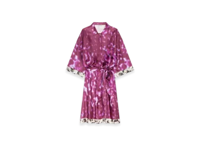 DRIES VAN NOTEN Women's Silk Shirt Dress "Fuchsia"