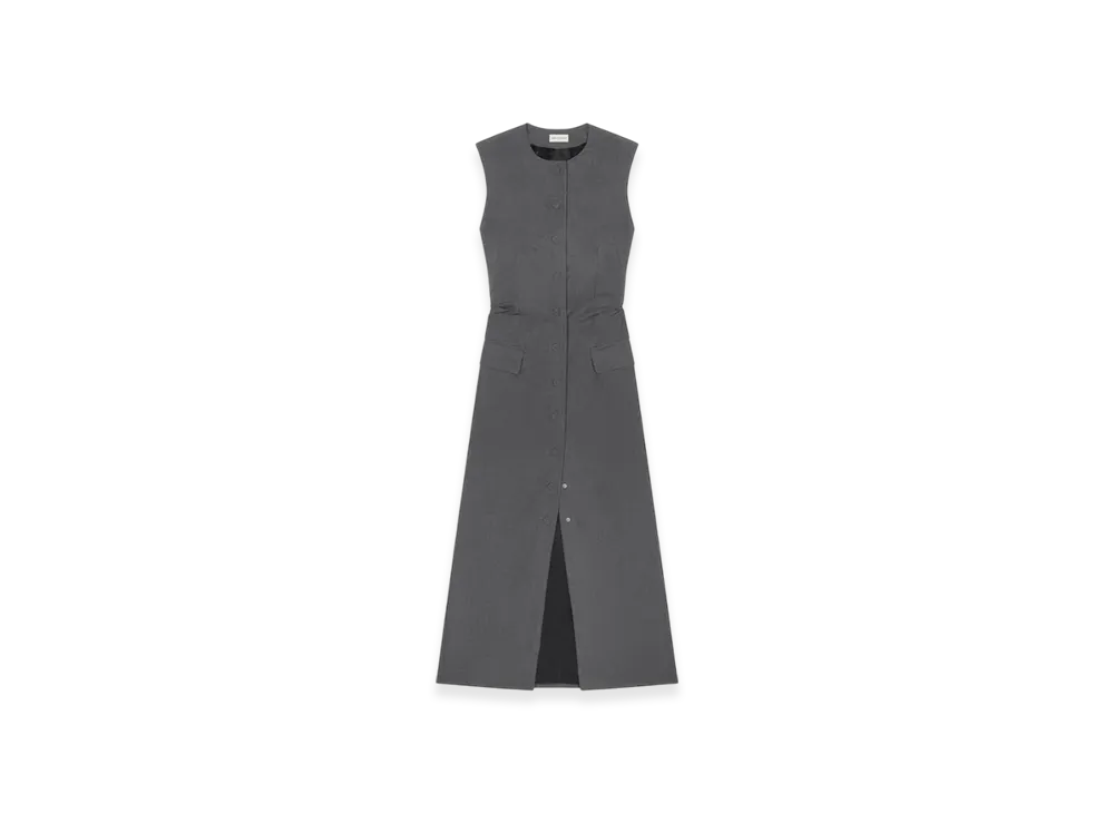 DRIES VAN NOTEN Women's Tailored Midi Dress "Dark Grey"