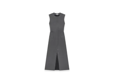 DRIES VAN NOTEN Women's Tailored Midi Dress "Dark Grey"