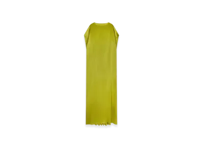 DRIES VAN NOTEN Women's Silk Floor Length Dress "Olive"