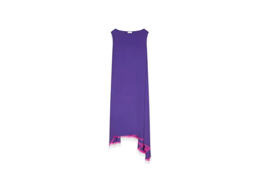 DRIES VAN NOTEN Women's Loose Asymmetrical Dress "Purple"