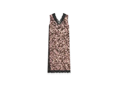 DRIES VAN NOTEN Women's Printed V-Neck Dress "Dark Brown"