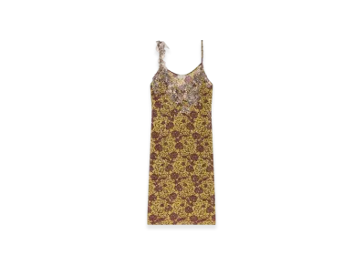 DRIES VAN NOTEN Women's Embellished Slip Dress "Olive"