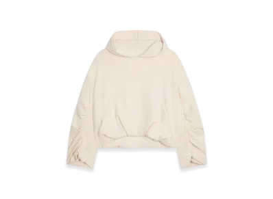 DRIES VAN NOTEN Women's Draped Hoodie "Ecru"