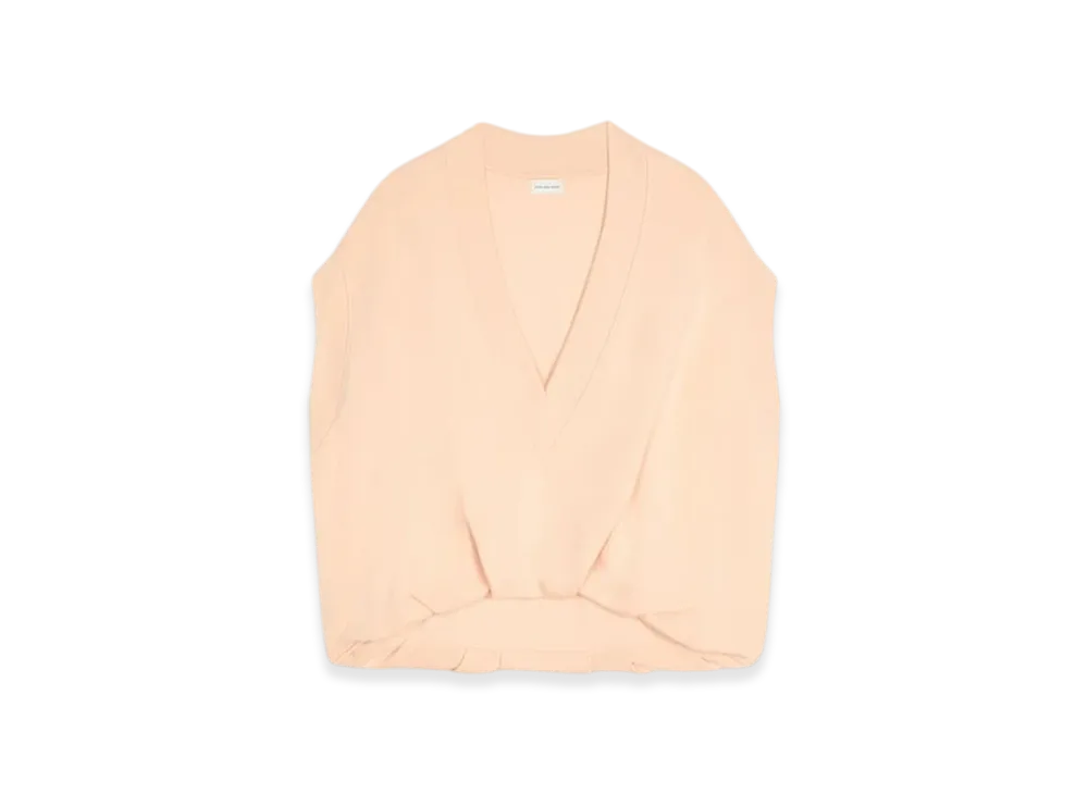 DRIES VAN NOTEN Women's V-Neck Sweatshirt "Peach"