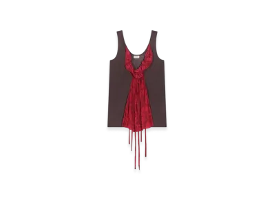 DRIES VAN NOTEN Women's Contrast Tank Top "Burgundy"