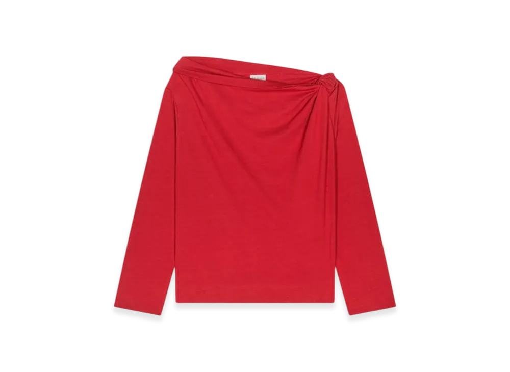 DRIES VAN NOTEN Women's Off-Shoulder Top "Red"