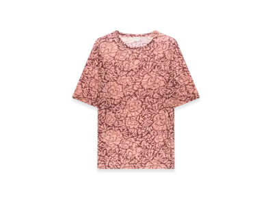 DRIES VAN NOTEN Women's Sheer Oversized Tee "Peach"
