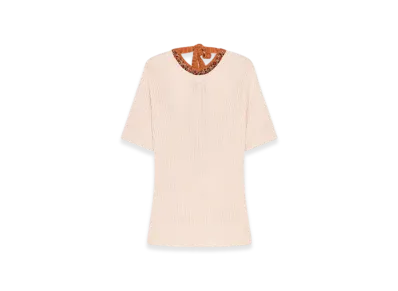 DRIES VAN NOTEN Women's Embroidered Tee "Light Rose"