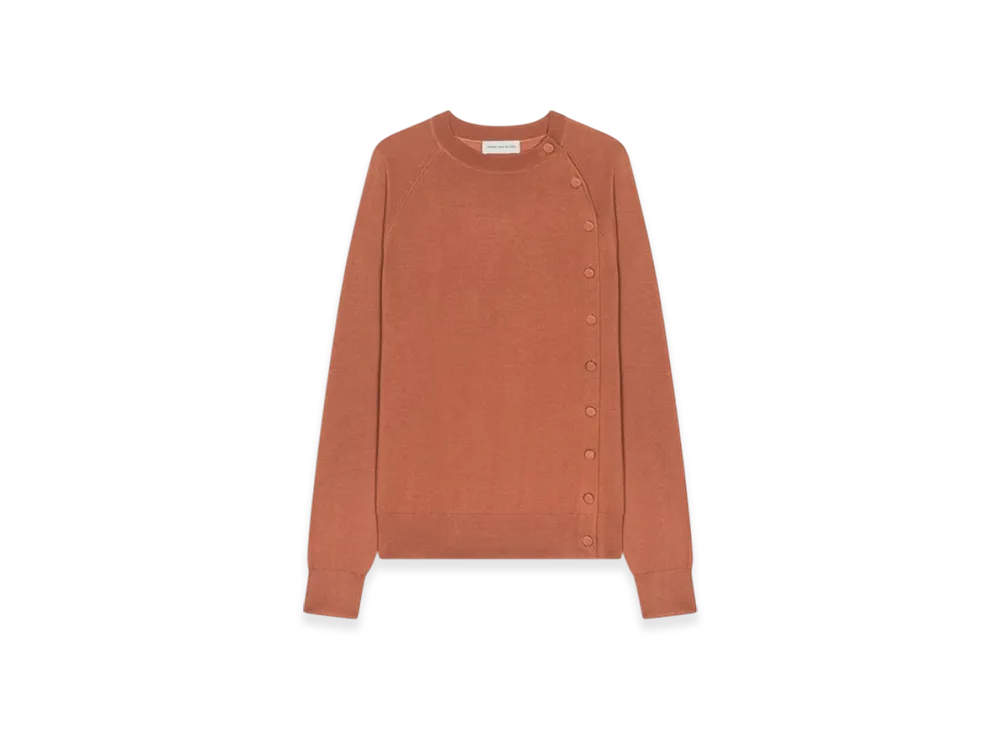 DRIES VAN NOTEN Women's Merino Wool Cardigan "Light Rust"