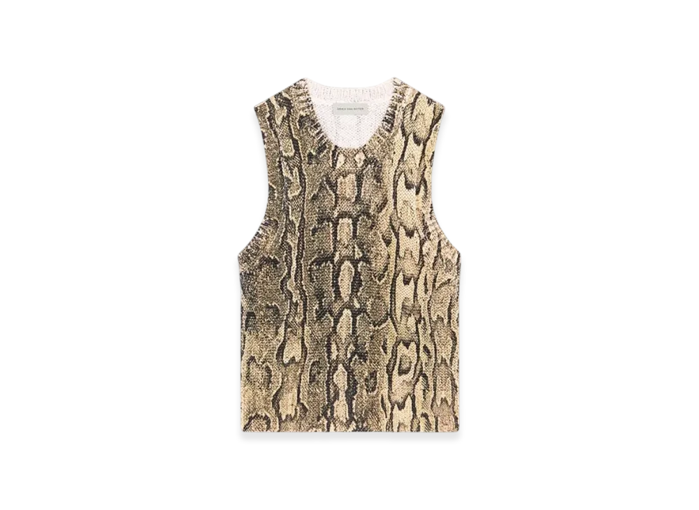 DRIES VAN NOTEN Women's Snake Print Sweater "Beige"