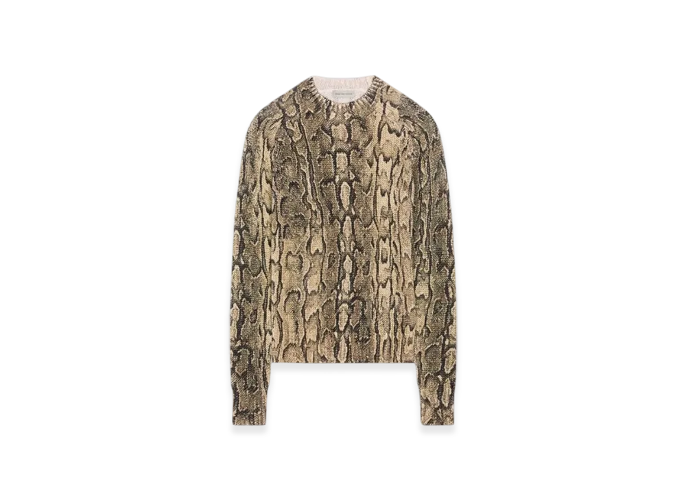 DRIES VAN NOTEN Women's Snake Print Sweater "Beige"