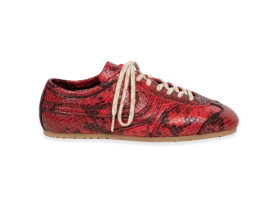 DRIES VAN NOTEN Women's Leather Sneakers "Vermillion"