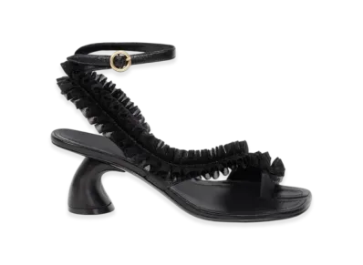 DRIES VAN NOTEN Women's Ruffled Sandals "Black"