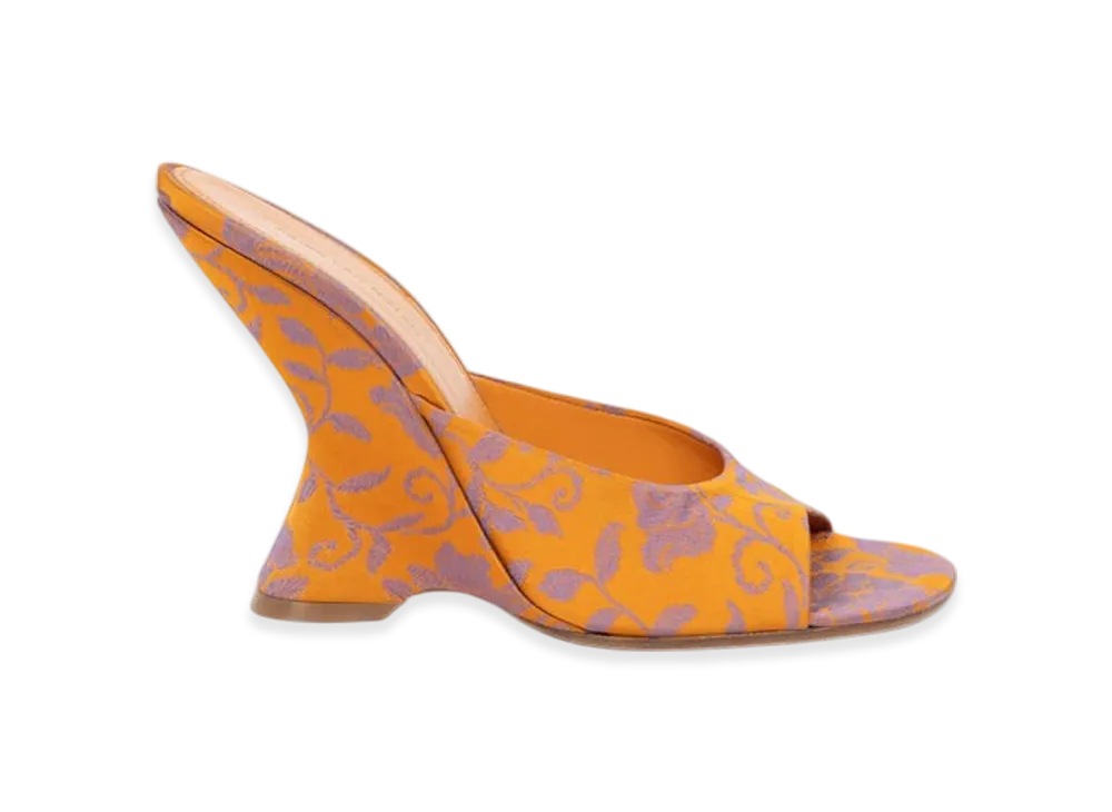 DRIES VAN NOTEN Women's Open-Toe Jacquard Mules "Mandarin"