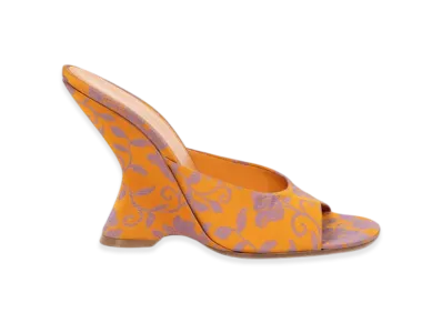 DRIES VAN NOTEN Women's Open-Toe Jacquard Mules "Mandarin"